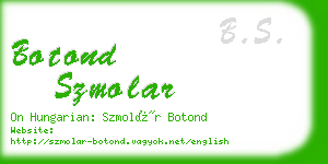 botond szmolar business card